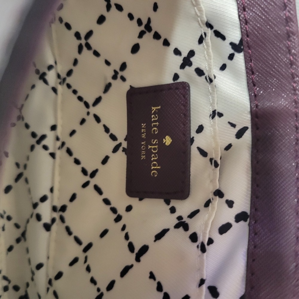 Kate Spade Newbury Lane Sally Turn Lock Crossbody Purse Saffiano Leather Plum - Picture 13 of 16